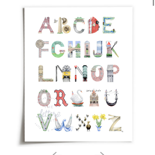 Boston Alphabet Print - The Letter Nest