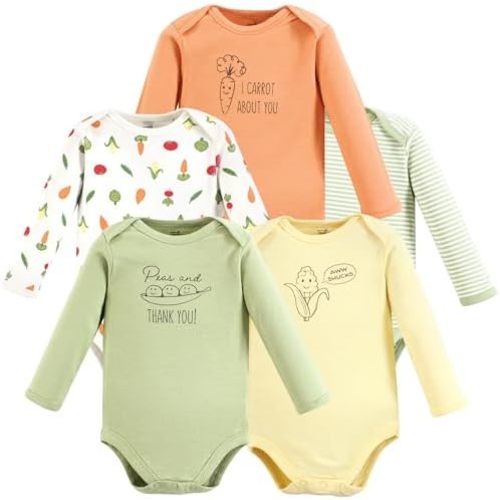 Touched by Nature Unisex Baby Organic Cotton Long-Sleeve Bodysuits