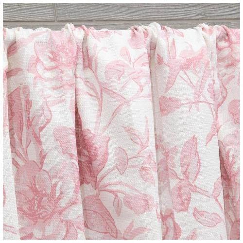 Toile Floral Light Filtering Window Curtain