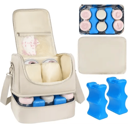 Wearable Breast Pump Bag with Cooler Compartment