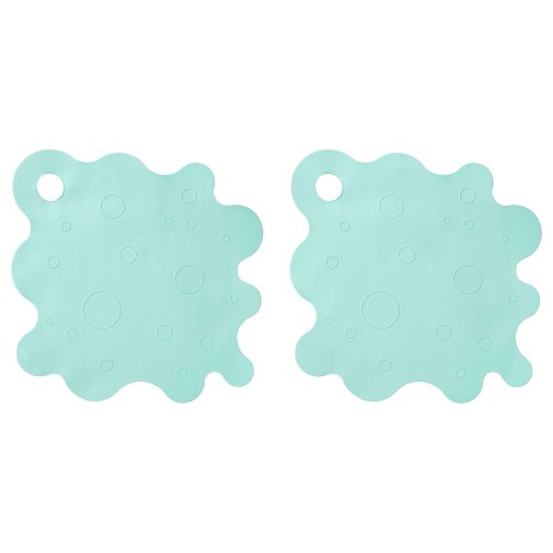 TRAMPSJÖN Bathtub mat - light turquoise 17x17 "