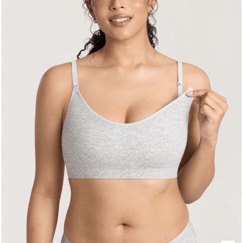 Ribbed Cotton Nursing Bralette