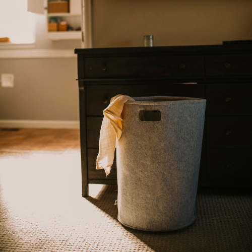 Nursery Storage & Organization | Felt Laundry Basket | Parker Baby Co.