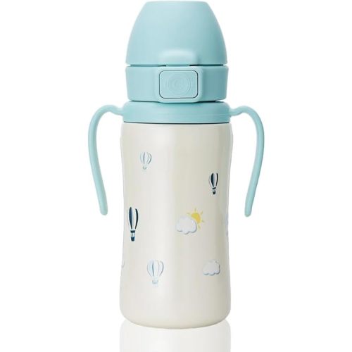 GROSMIMI Stainless Steel Baby Straw Cup, Spill-Proof, 12M+, 10oz (Balloon)