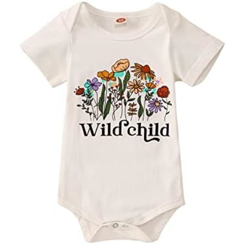 CM C&M WODRO Baby Girl Romper Infant Wild Flower One Piece Jumpsuits Floral Bodysuit Short Sleeve Summer Clothes Outfit