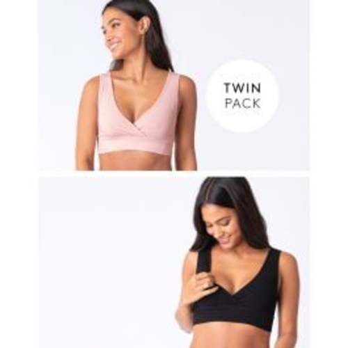 Bamboo Maternity & Nursing Sleep Bras – Twin Pack