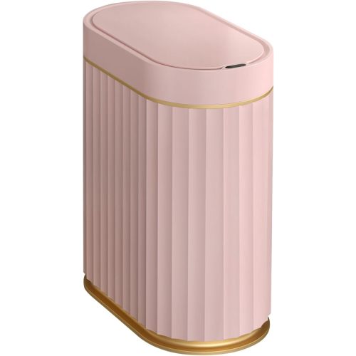 ELPHECO Sensor Trash Can 2 Gallon Waterproof Motion Sensor Trash Can, Automatic Bathroom Trash Bin, Slim Garbage Can for Dorm Room(Pink, 2 Gallon)