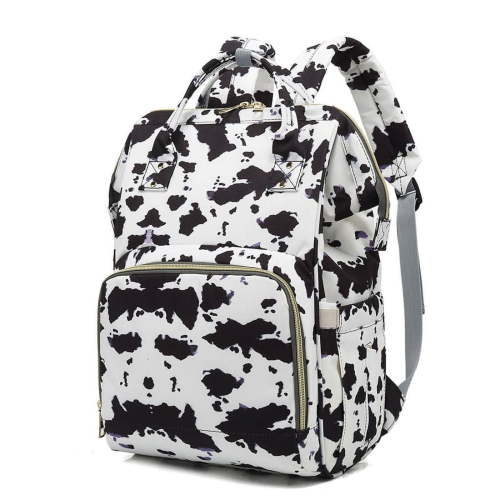 Shinycome Cow Spots Print Diaper Bag Backpack Maternity Baby Changing Bag Large Capacity Backpacks Nursing Handbag