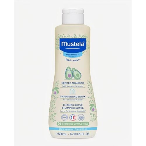 Mustela Baby Gentle Shampoo with Natural Avocado - Hair Care for Kids of all Ages & Hair Types - Tear-Free & Biodegradable Formula - Various Sizes - 1 or 2-Pack