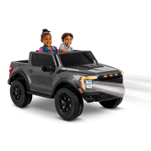 12V Ford F-150 Raptor Battery Ride-on Toy, Carbonized Grey, Kids Ages 3+, by Huffy