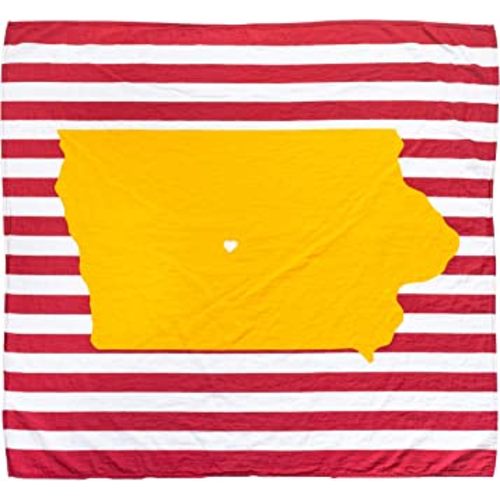 Iowa State Ames Muslin Baby Blanket Organic Cotton Swaddle Blanket - 47" x 43" - Fans of ISU Cyclones Baby Gift for Boys Girls Newborn Receiving Blanket
