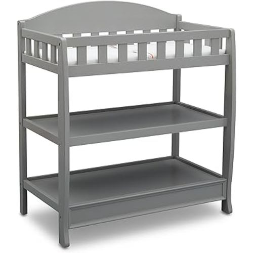 Delta Children Infant Changing Table with Pad, Grey