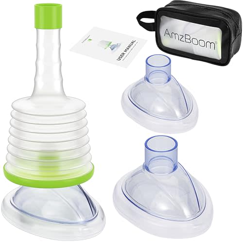 AmzBoom Choking Rescue Device, Portable Suction Units Device, Anti-Choking Device, Kit Contains 3 Mask Sizes, Lightweight and Easy to Use - Essential Home Safety Tool for All Ages.