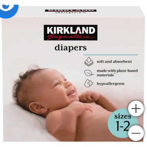 Kirkland Signature Diapers Sizes 1-2