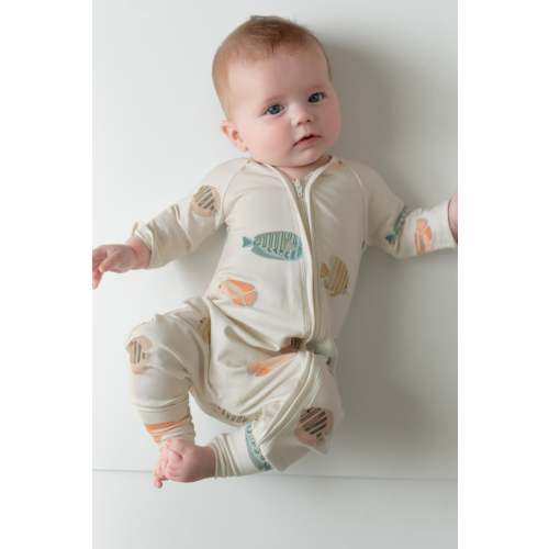 Fish Baby Zip Romper Outfit Long Sleeve One Piece Romper