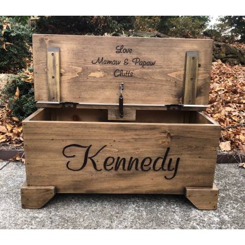 Toy Chest/Toy Box/Personalize/Memory Keeper/Christmas Gift/ Birthday Gift/Baby Gift/Graduation Gift/Pet Storage/Hand Carved/Made in the USA