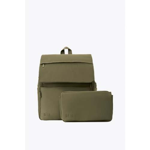 BÉIS 'The Ultimate Diaper Backpack' in Olive - Green Backpack Diaper Bag