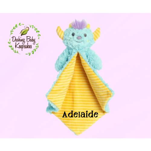 Personalized Monster Blanket, Baby Security Blanket, Monster Baby Gift, Personalized Luvster, Custom Baby Blanket, Baby Shower Gift, Nursery