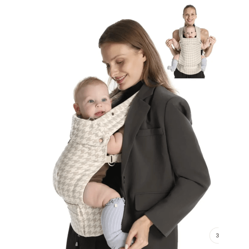 Easy-Breezy Cozy Carrier | Ergonomic | Beige – GROWNSY