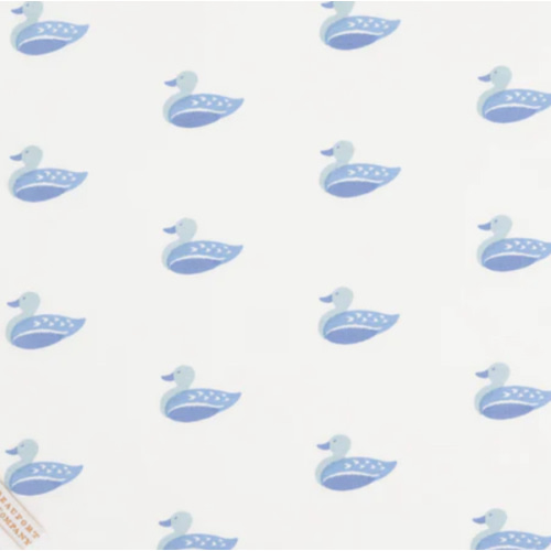 Baby Buggy Blanket - Merrimack Quack Quacks with Buckhead Blue