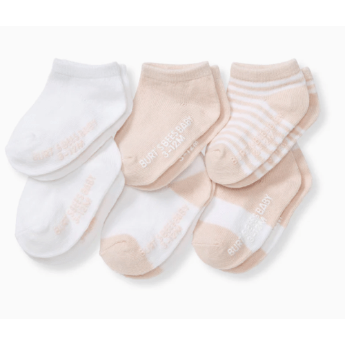 Solid & Stripes Organic Cotton Baby Ankle Socks 6 Pack - Ranunculus – Burt's Bees Baby