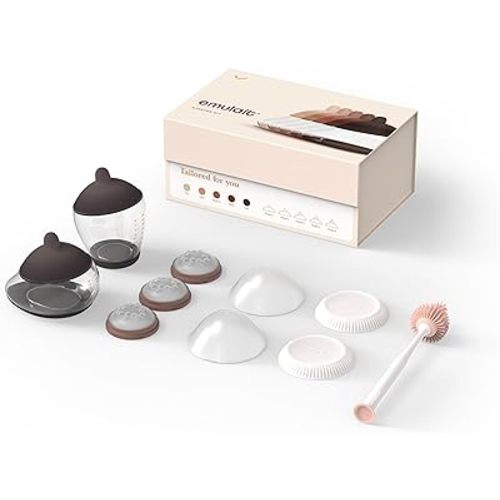 Baby Bottle Starter Kit Includes 2 Bottles 2 Nipples 2 Caps 2 Lids 3 Flow System Cleaning Brush