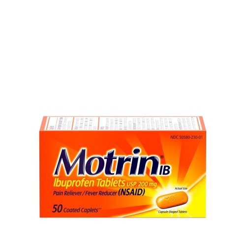 Motrin IB Ibuprofen 200 MG Tablets, 24 Count, 50 Count, 100 Count, 225 Count