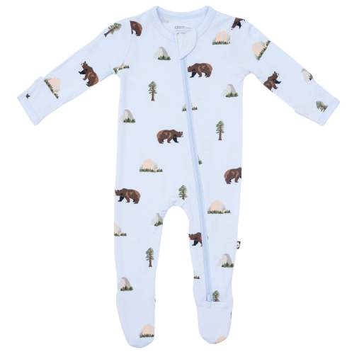 Zippered Footie in Yosemite (size 0-3mo)