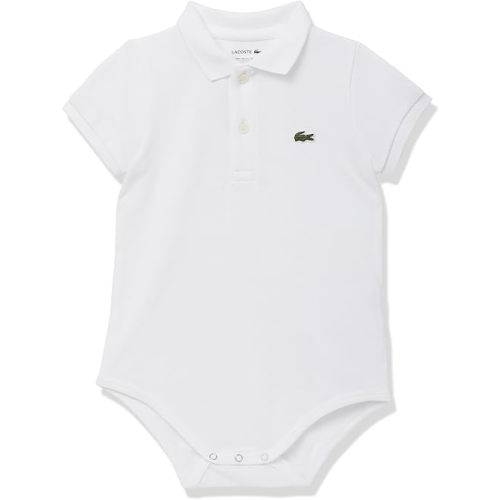 Lacoste Unisex Baby Organic Cotton Piqué Bodysuit in Recycled Cardboard Box Set