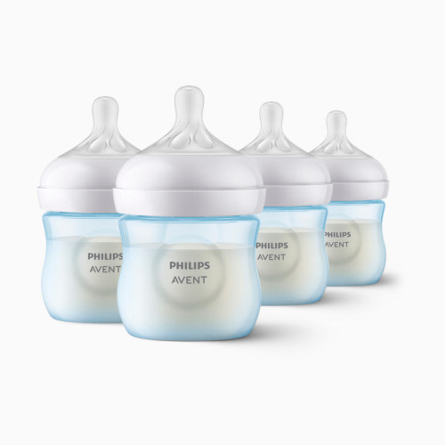 Philips Avent Natural Baby Bottle with Natural Response Nipple - Blue, 4 Oz, 4