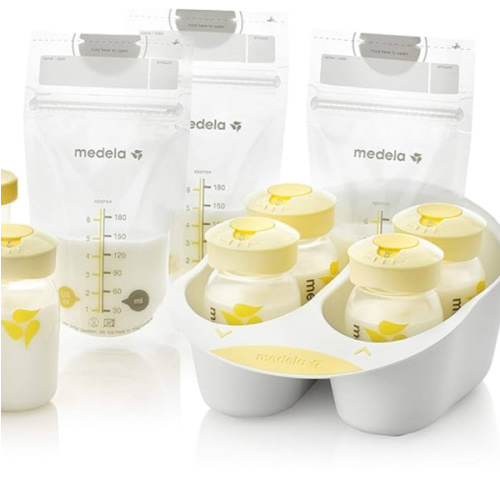 Medela Breast Milk Storage Solution Set, Breastfeeding Supplies & Containers, Breastmilk Organizer, Made Without BPA