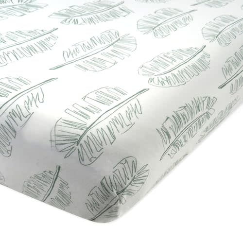 HonestBaby Unisex-Baby Fitted Crib Sheets Set Standard Mattress, 100% Organic Cotton Baby Boys, Girls, Neutral, 1 Pack - Navy, One Size