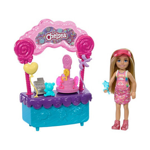 Chelsea Doll and Lollipop Stand, 10-Piece Toy Play Set with Accessories