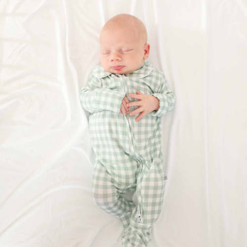 Peter Pan Collar Zipper Footie