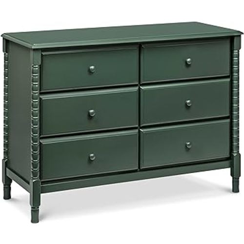 DaVinci Jenny Lind Spindle 6-Drawer Dresser in Forest Green