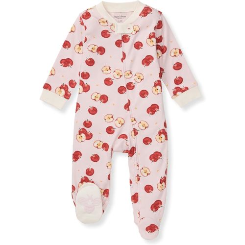 Burt's Bees Baby Essentials Girls' Organic Cotton One-Piece Zip Front Sleep and Play Footed Pajamas