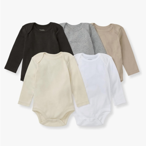 Burt's Bees Baby Organic Cotton Bodysuits – Baby Boy & Girl Short and Long Sleeve One-Pieces, 5-Pack