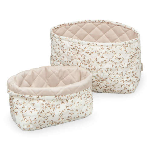 Cam Cam Quilted Storage Basket Set | Lierre/Almond