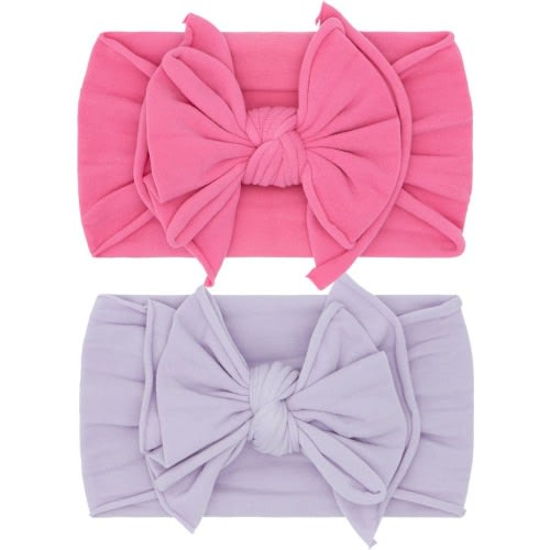 Baby Bling 2-Pack Fab-Bow-Lous Headbands, Gumball Light Orchid
