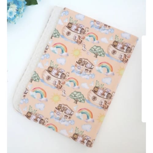 Baby & Toddler Minky Blanket - Noah's Ark – Honey Lemonade