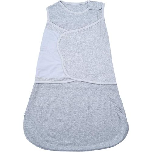Sleepsack Swaddle,Adjustable Wearable Baby Sleep Sack XL,Miracle Swaddles for Babies Large,100% Cotton,6-12 Months(Gray)