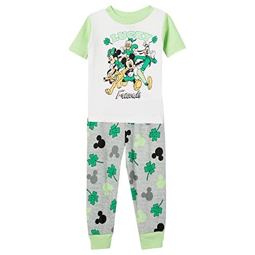 Disney unisex-child 2-piece Snug-fit Cotton Holiday Pajama Set, Soft & Cute for Kids