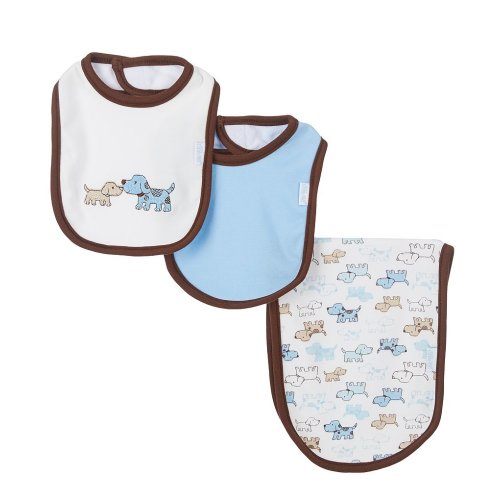Little Me Baby Cute Puppies Bib & Burp Set