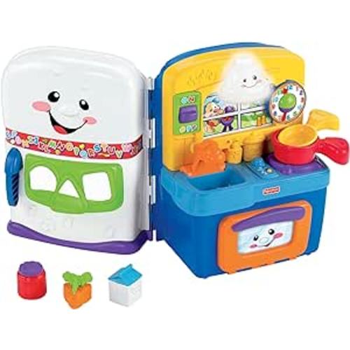 Fisher-Price Learning Kitchen with Music Lights & Bilingual Content for Baby to Toddler Pretend Play
