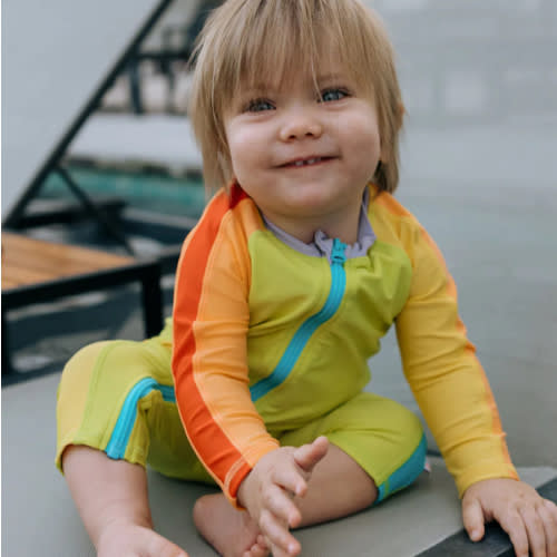 Sunsuit - Long Sleeve Romper Swimsuit | "Color Pop"