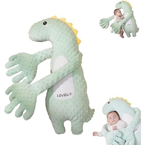 Patter for Sleep, Patting Sleeping Toy, Electric Soothing Palm for Sleep, Three Gear Adjustable Startle Prevention Sleep Aid Companion, 23inch Startle Prevention Sleep Aid Companion (Green Dinosaur)