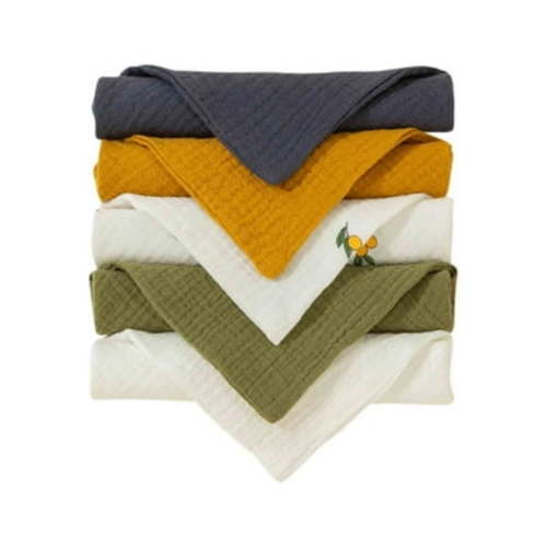 5 Pack Baby Hooded Towels, 100% Muslin Cotton Baby Bath Towel with Hood for Newborn, Infant, Toddler, Ultra Soft and Absorbent Baby Essentials Bath Towels for Boys Girls