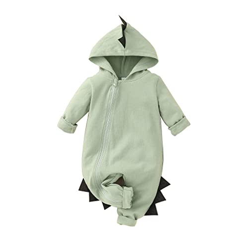 CBNRLOPOP Newborn Baby Boys Girls Cartoon Dinosaur Hoodie Romper Onesies Jumpsuit Outfits