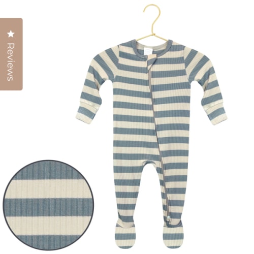 Lincoln Ribbed Zipper Footies