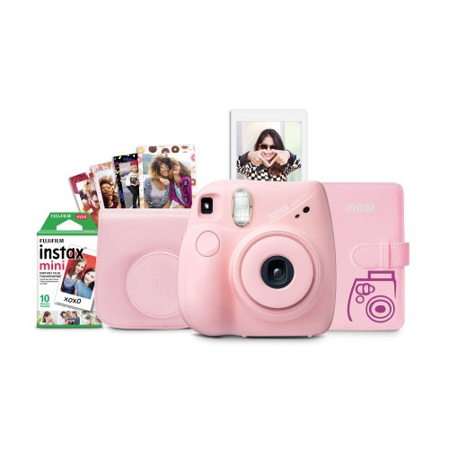 Fujifilm Instax Mini 7+ Camera Bundle - Light Pink